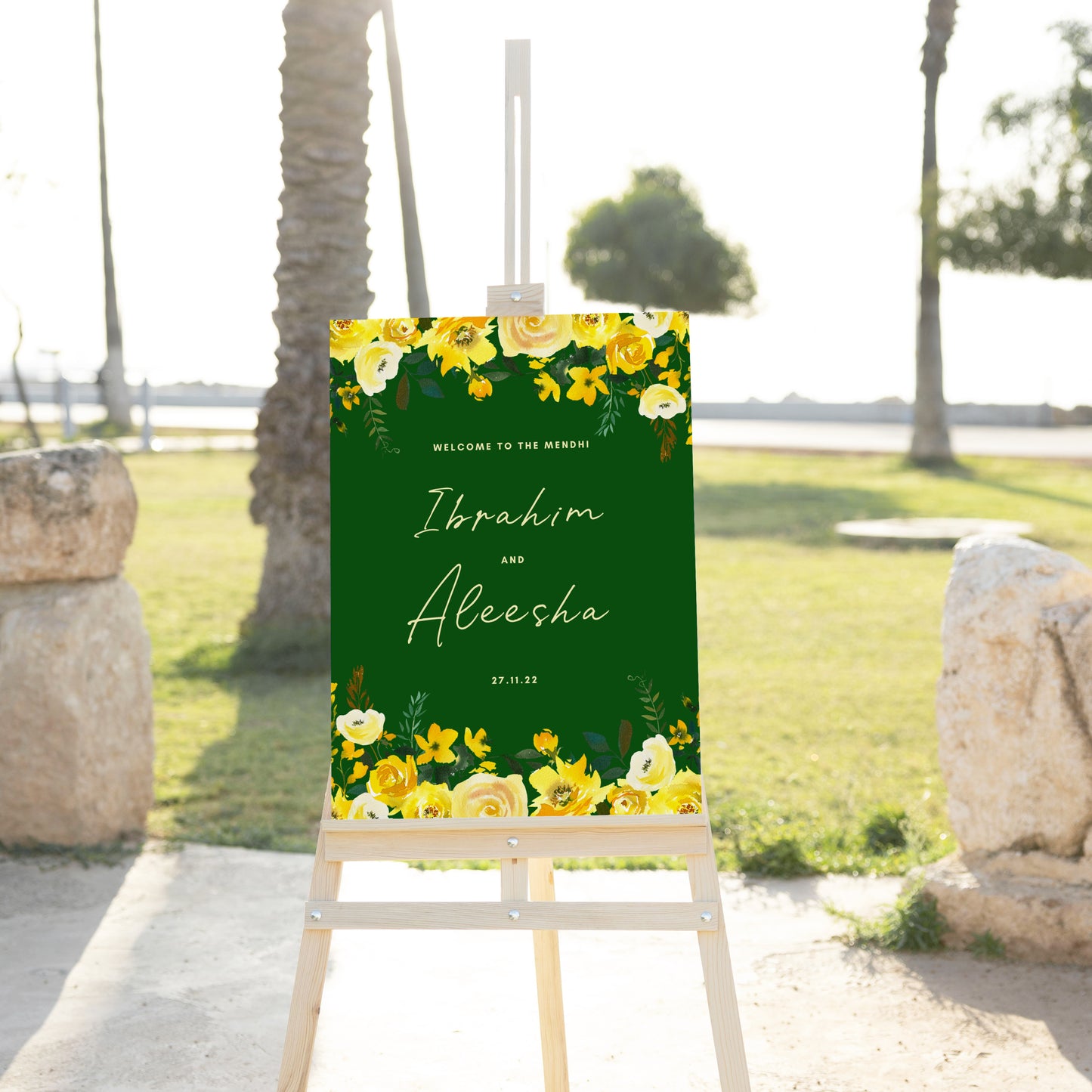 Rani Mendhi Wedding Sign