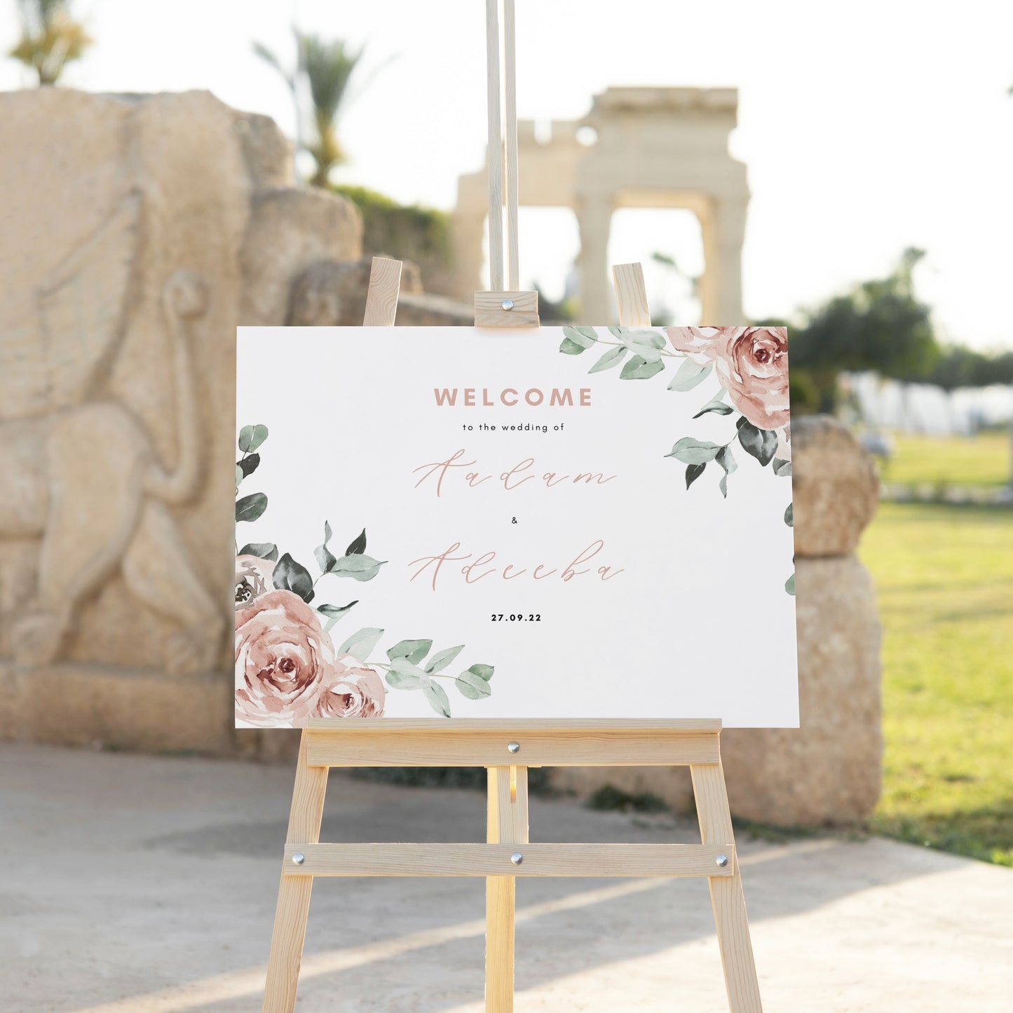 Blush Wedding Sign