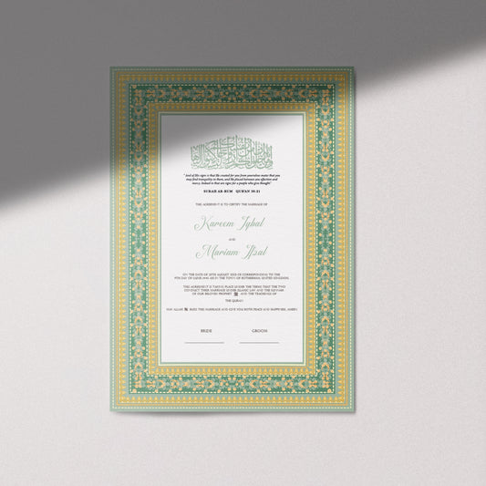 Sehrish Nikkah Certificate