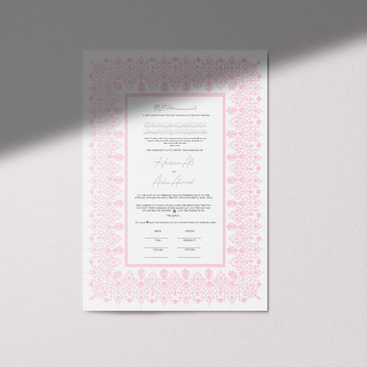 Khadijah Nikkah Certificate
