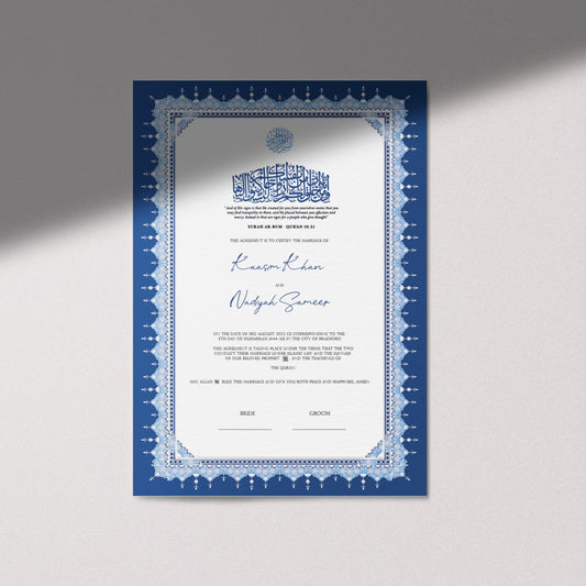 Arya Nikkah Certificate