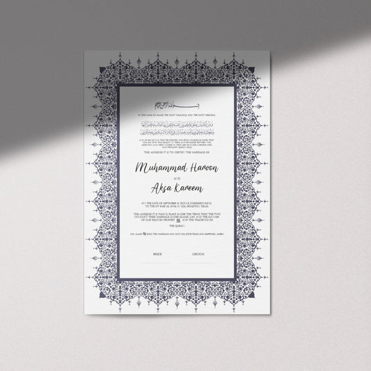 Amira Nikkah Certificate