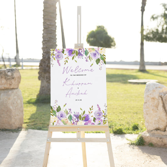 Lavender Wedding Sign